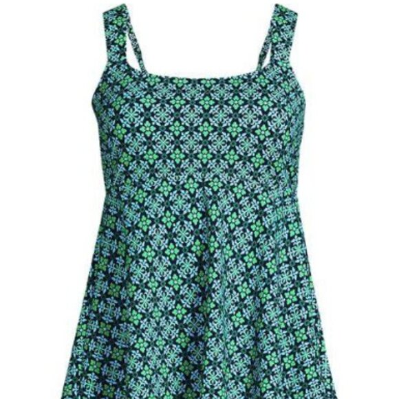 Lands' End Flutter Scoop Neck Tankini - Size: XS Long - NWT - Picture 2 of 8